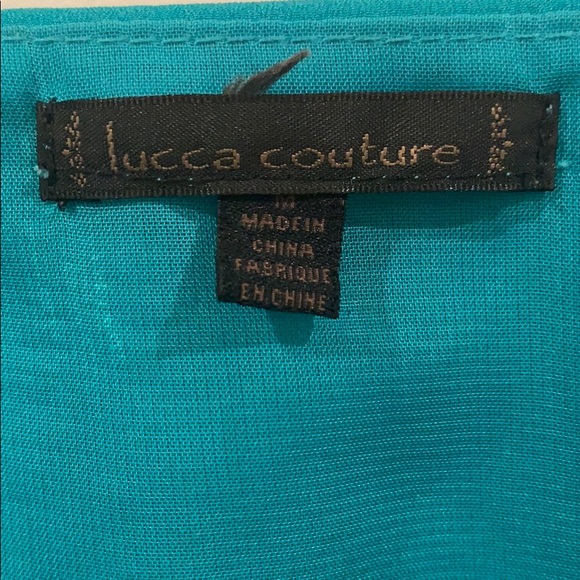 Teal Romper with zipper and pockets - Picture 3 of 4